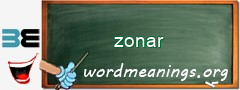 WordMeaning blackboard for zonar
